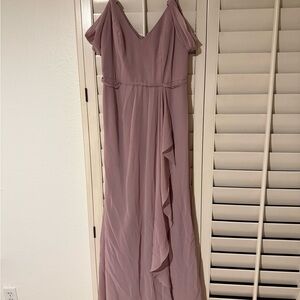 Elegant Bridesmaid Mauve Evening Gown